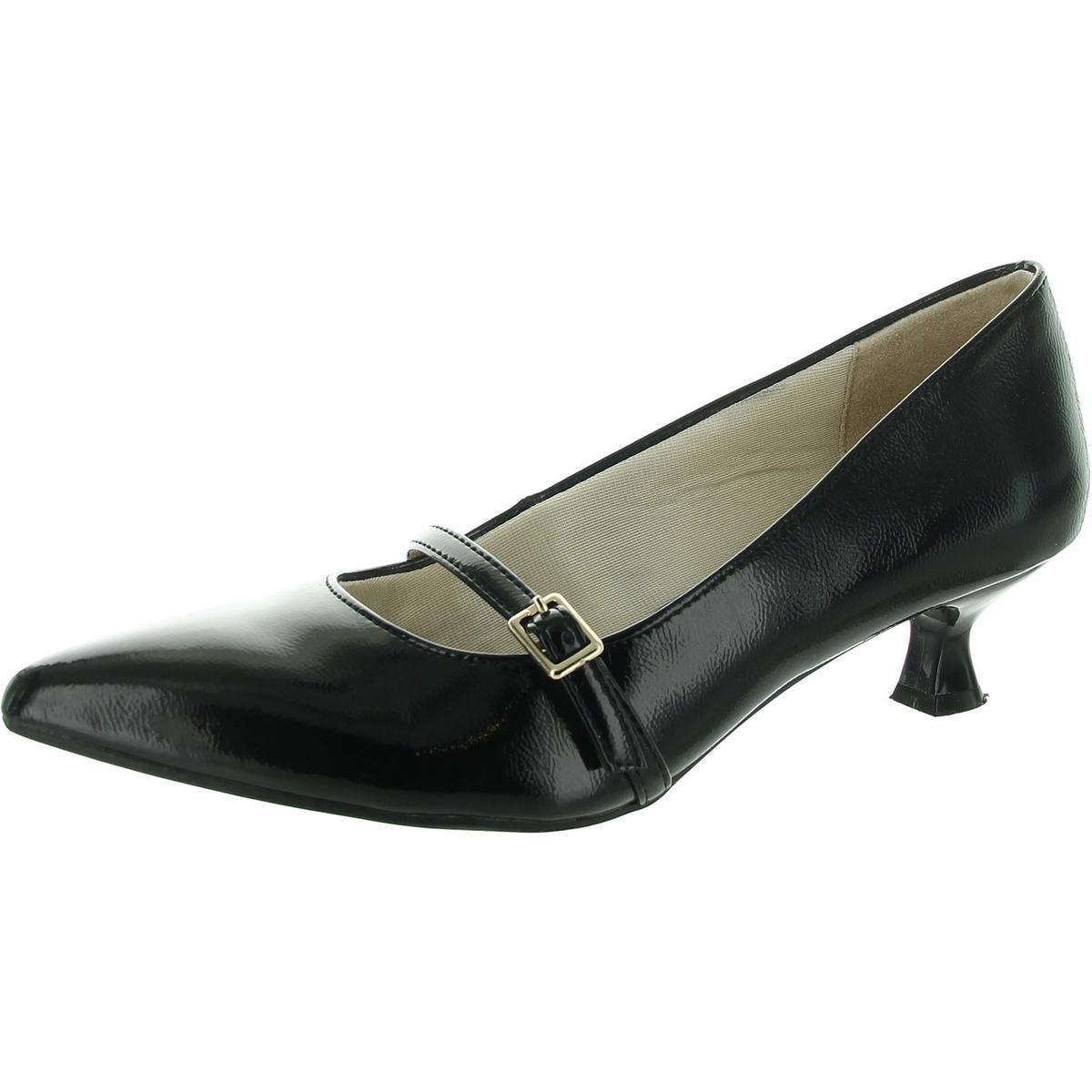 Женские туфли LifeStride Madelyn на черном лакированном каблуке Mary Jane шириной 10 см (C, D, W) BHFO 1253