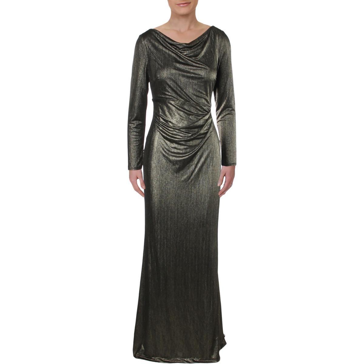 ralph lauren gold evening gown