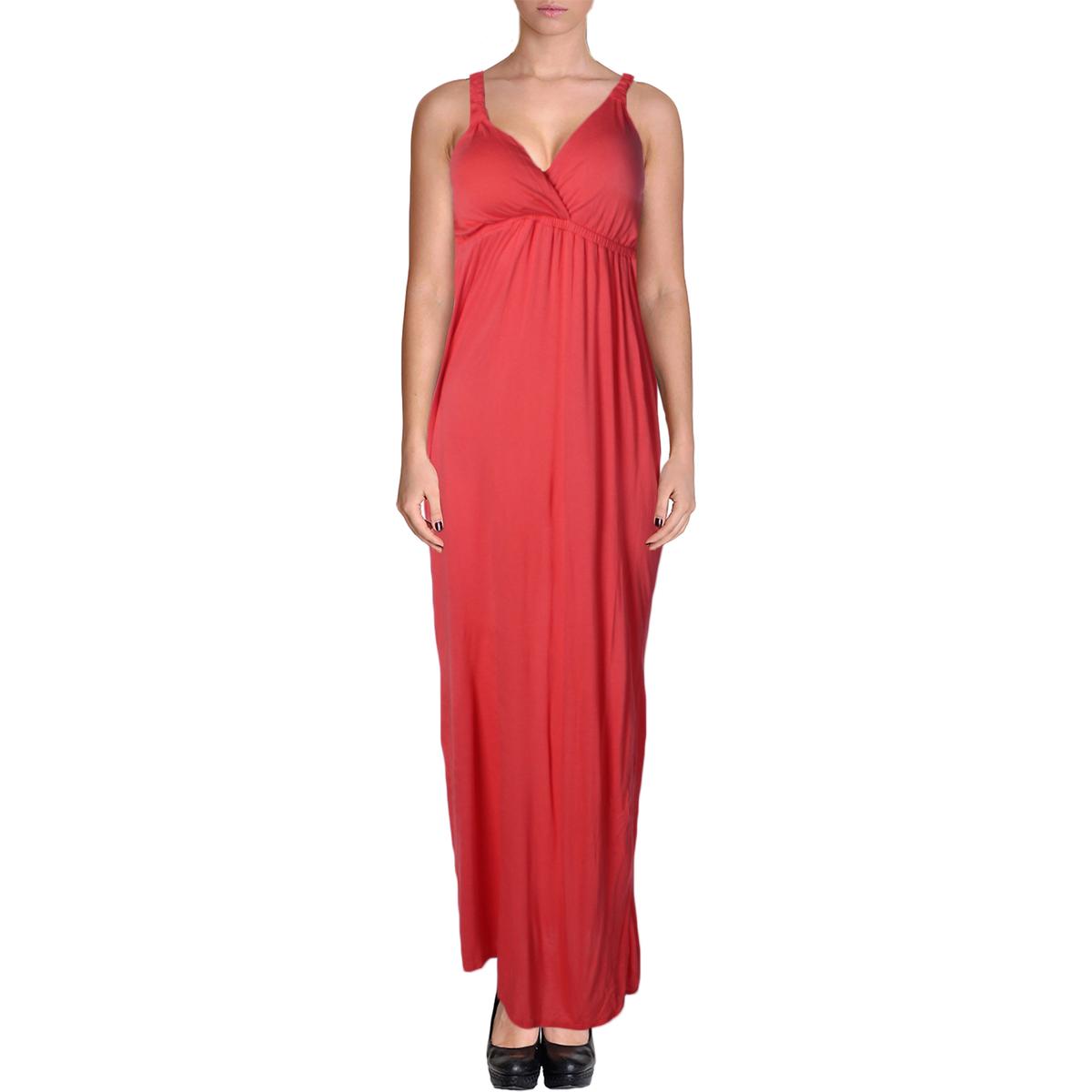 Pink Rose 4882 Womens Knit Jersey Sleeveless Maxi Dress Juniors BHFO