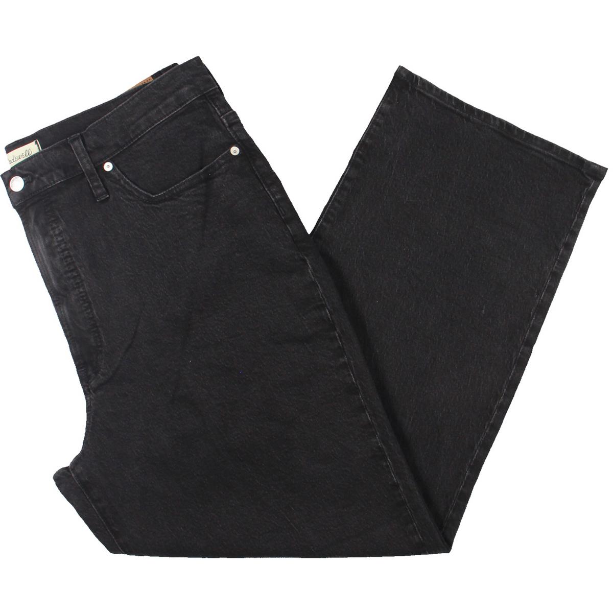 Женские черные джинсы с высокой посадкой и широкими штанинами Madewell 33 BHFO 9752