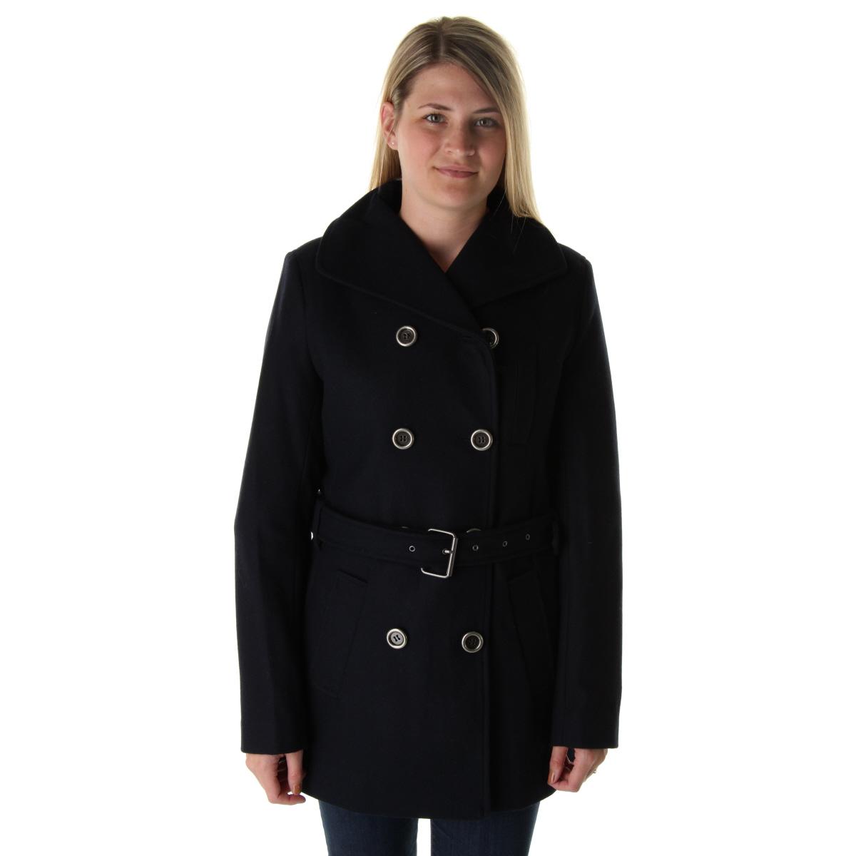 Nine West 0829 Womens Wool Blend Double Breasted Outerwear Pea Coat ...