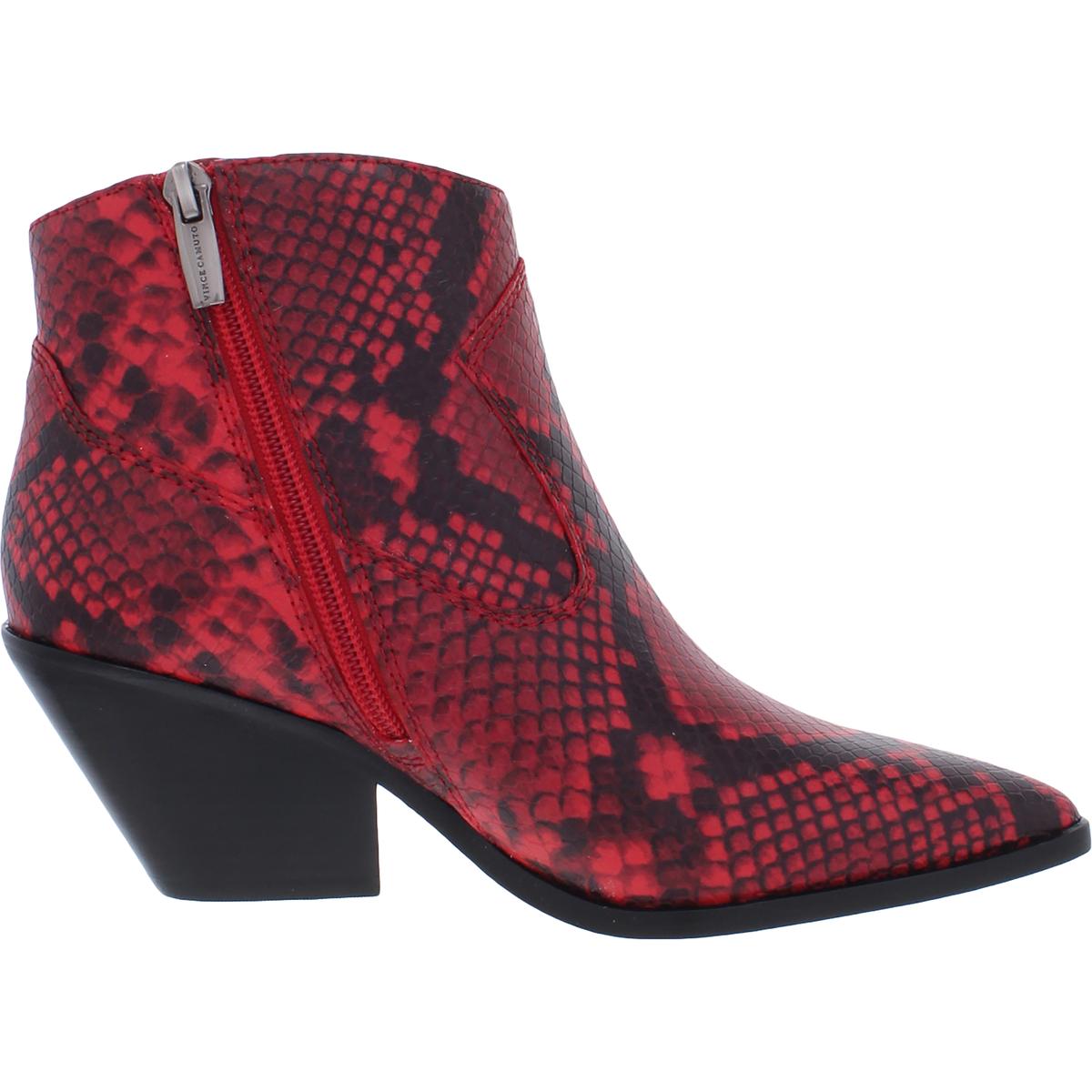 vince snakeskin booties
