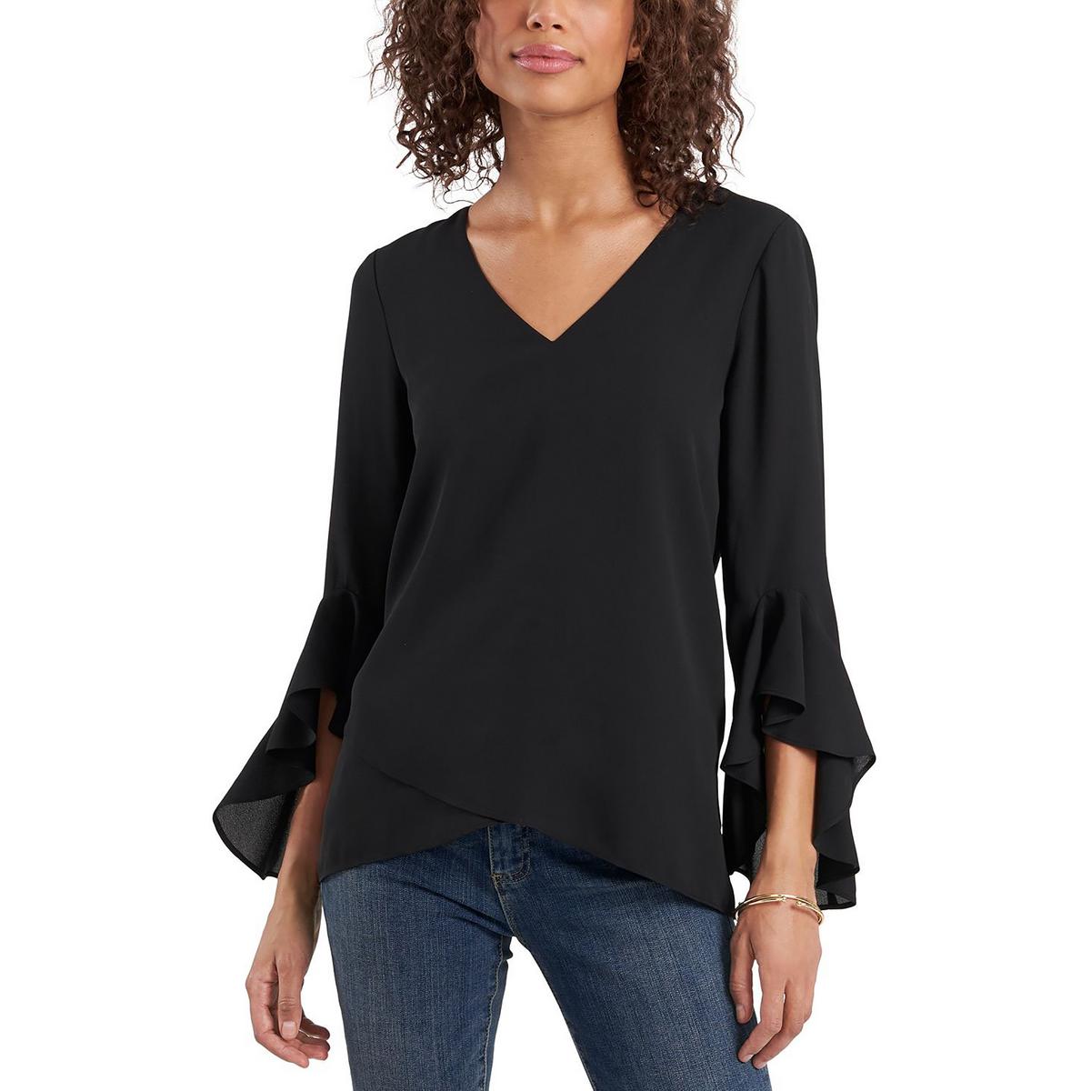 Vince Camuto Womens Chiffon V-Neck Tunic Blouse Top BHFO 6347