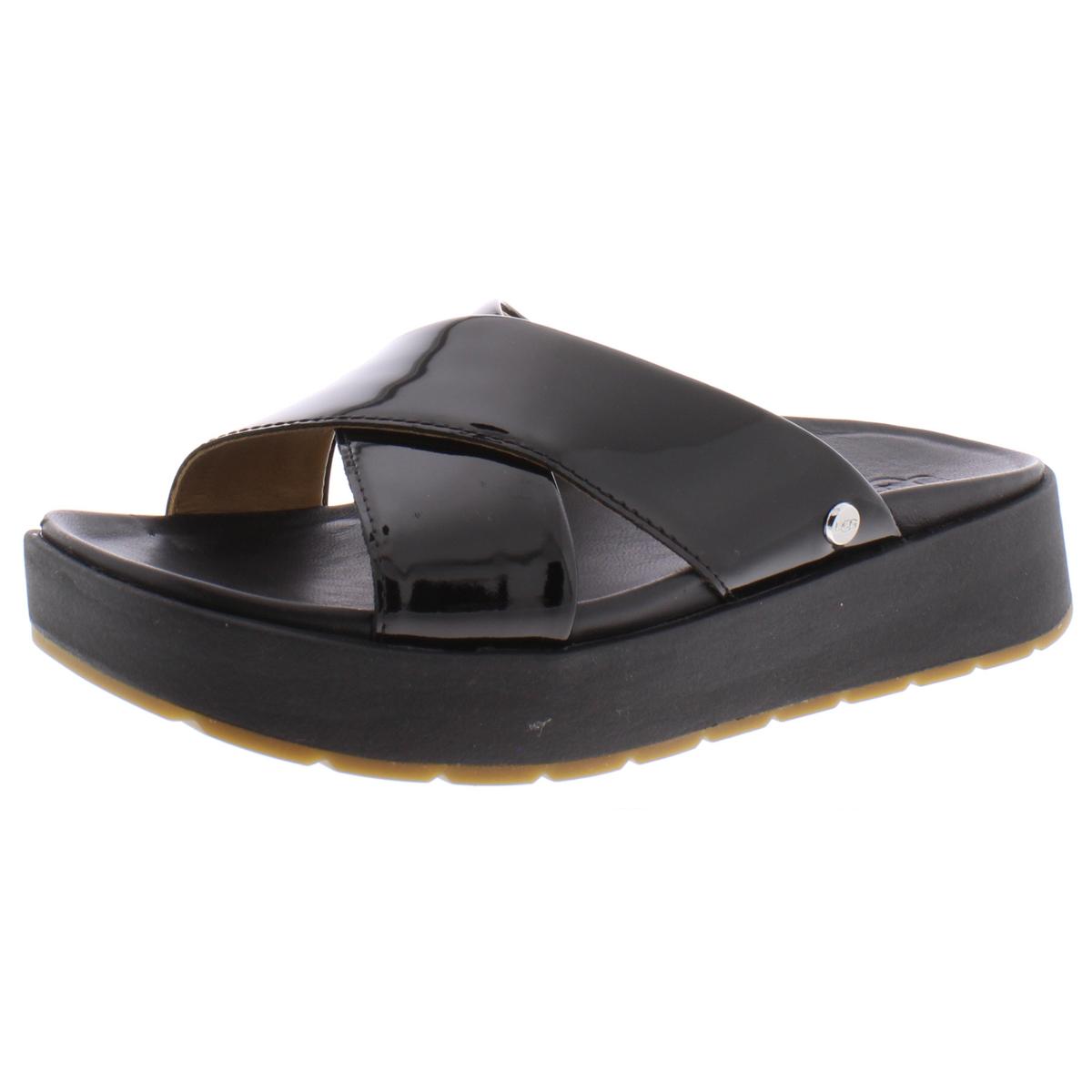 ugg black patent slides