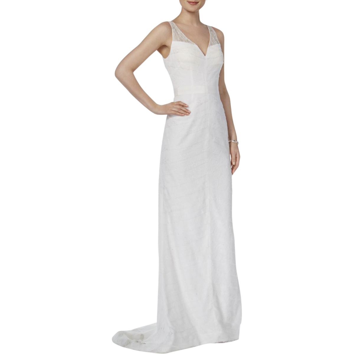 adrianna papell white gown