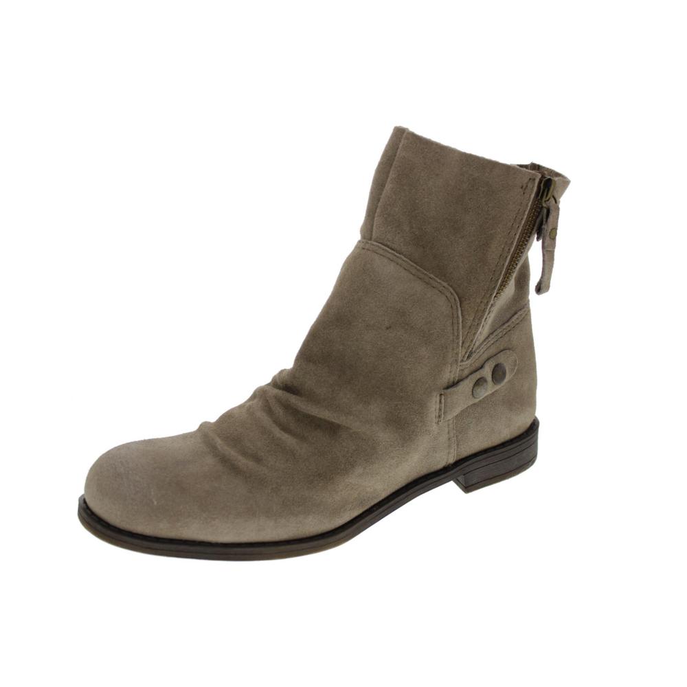 Nine West Maeble Taupe Suede Round Toe Ankle Boots Shoes 9 BHFO | eBay