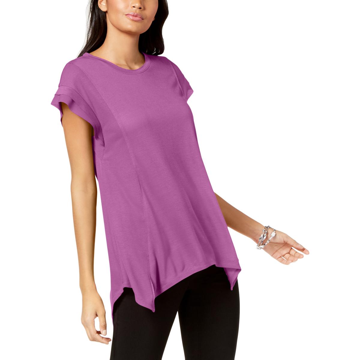 purple short sleeve shirt womens