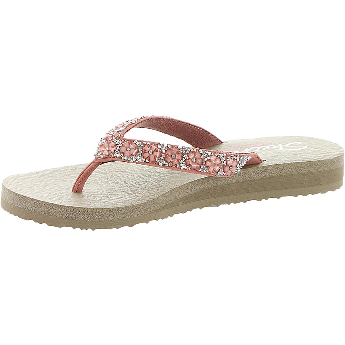 Skechers Womens Cali Meditation-Daisy Delight Flip-Flops 8 Medium (B,M ...