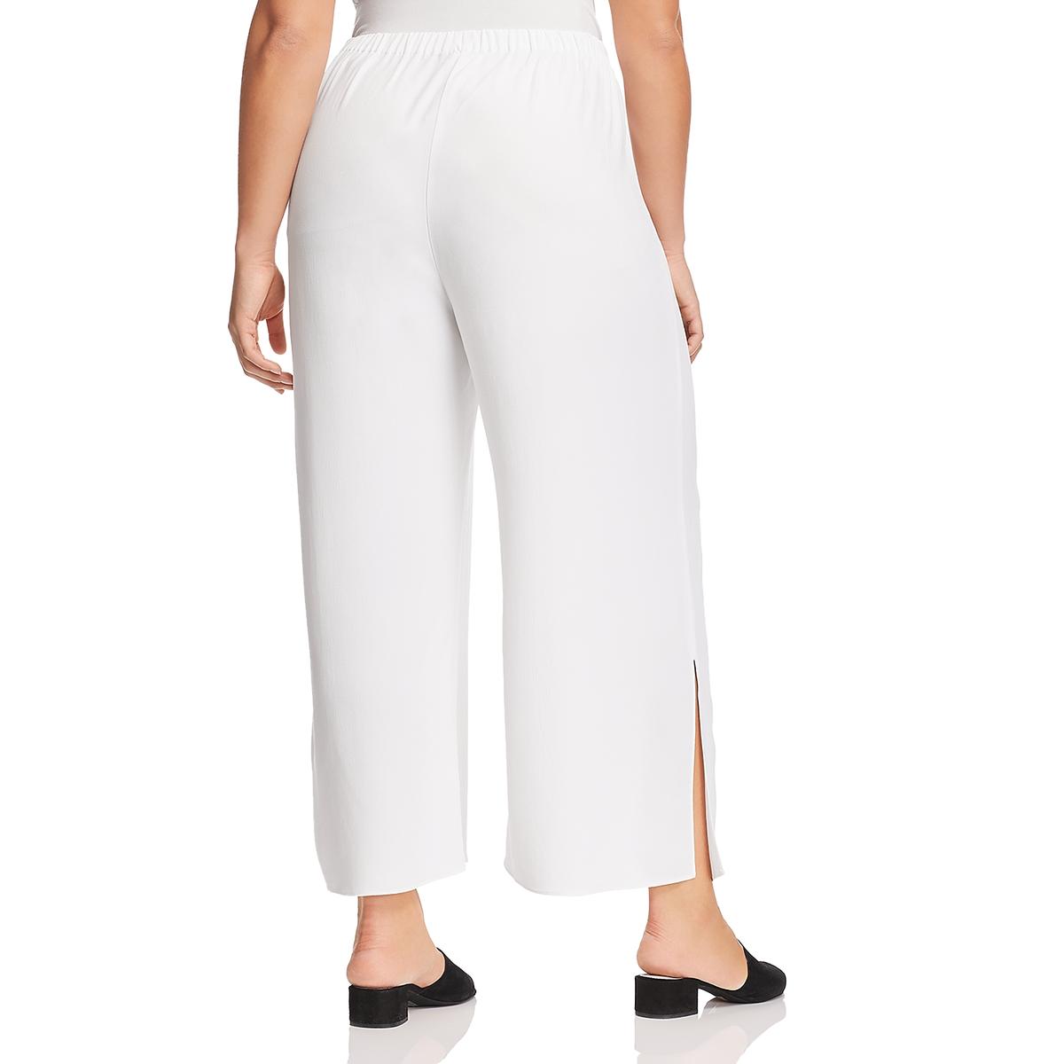 Eileen Fisher Womens White Tencel Pull On Ankle Pants Plus 3X BHFO 8383 ...