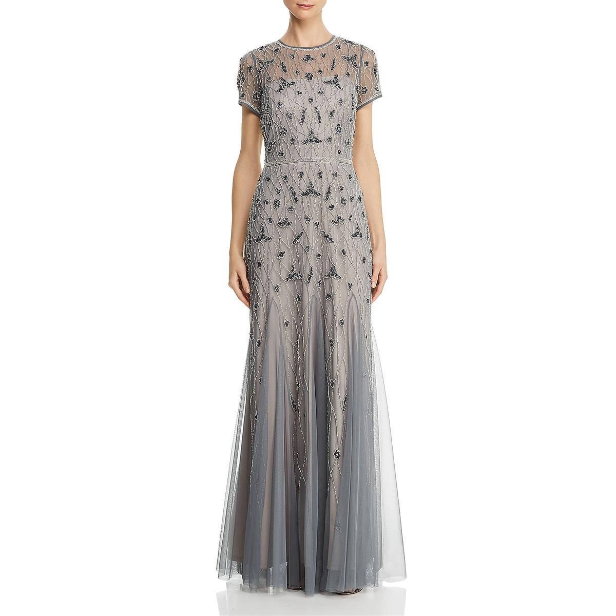 adrianna papell bridal silver