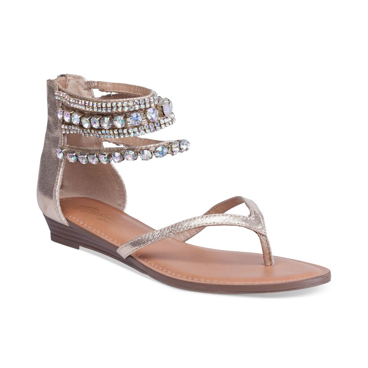 Thalia Sodi Womens Irina Faux Leather Ankle Flat Sandals Shoes BHFO 9349 |  eBay