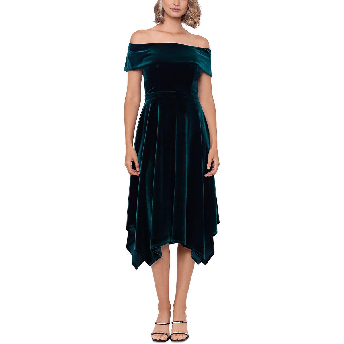 Strapless velvet hot sale gown xscape