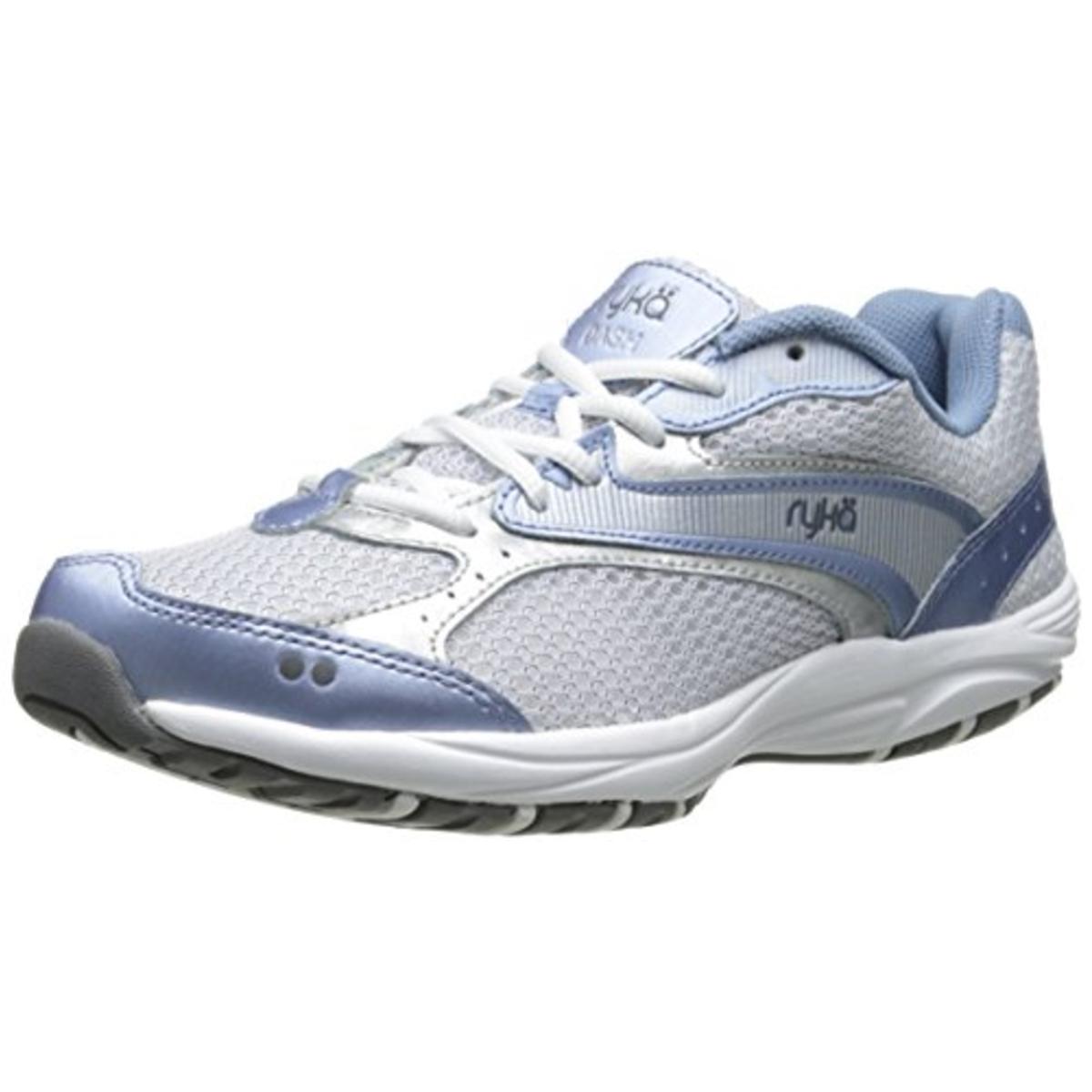Ryka 8007 Womens Dash Leather Trim Light Weight Walking Shoes Athletic ...