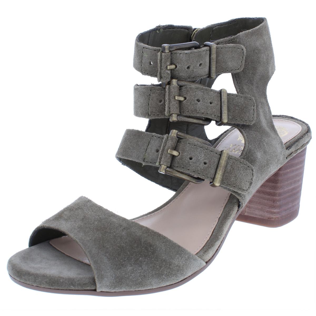 Vince Camuto Womens Geriann Green Suede Heels Sandals 9.5 Medium (B,M) BHFO 4629 190662225474 | eBay