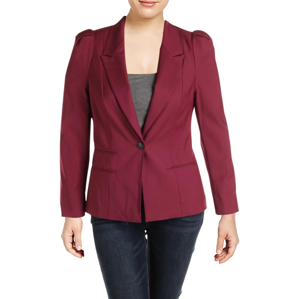 1.State Womens Purple Fitted Office One-Button Blazer Jacket 14 BHFO ...