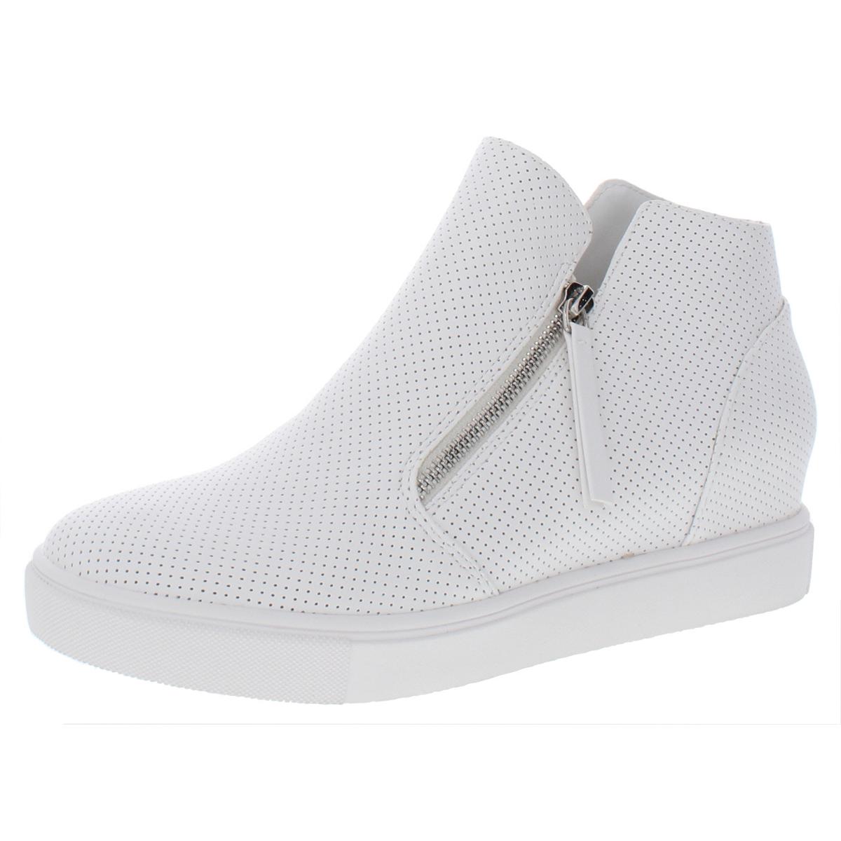 Steve Madden Womens Caliber White Wedge Sneaker Shoes 7.5 Medium (B,M ...