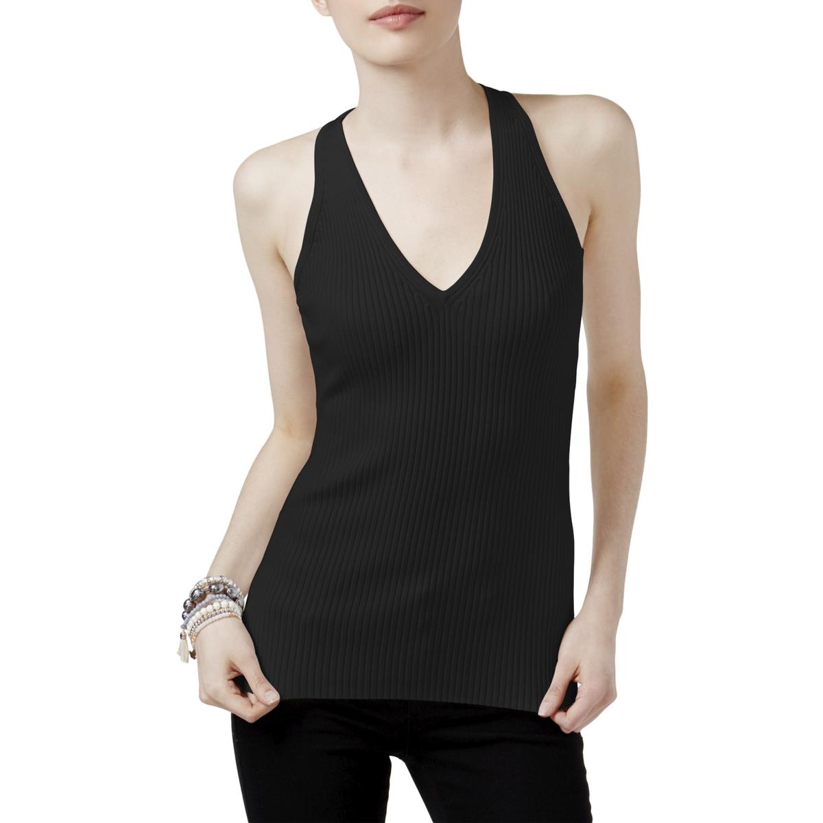 v neck ribbed tank