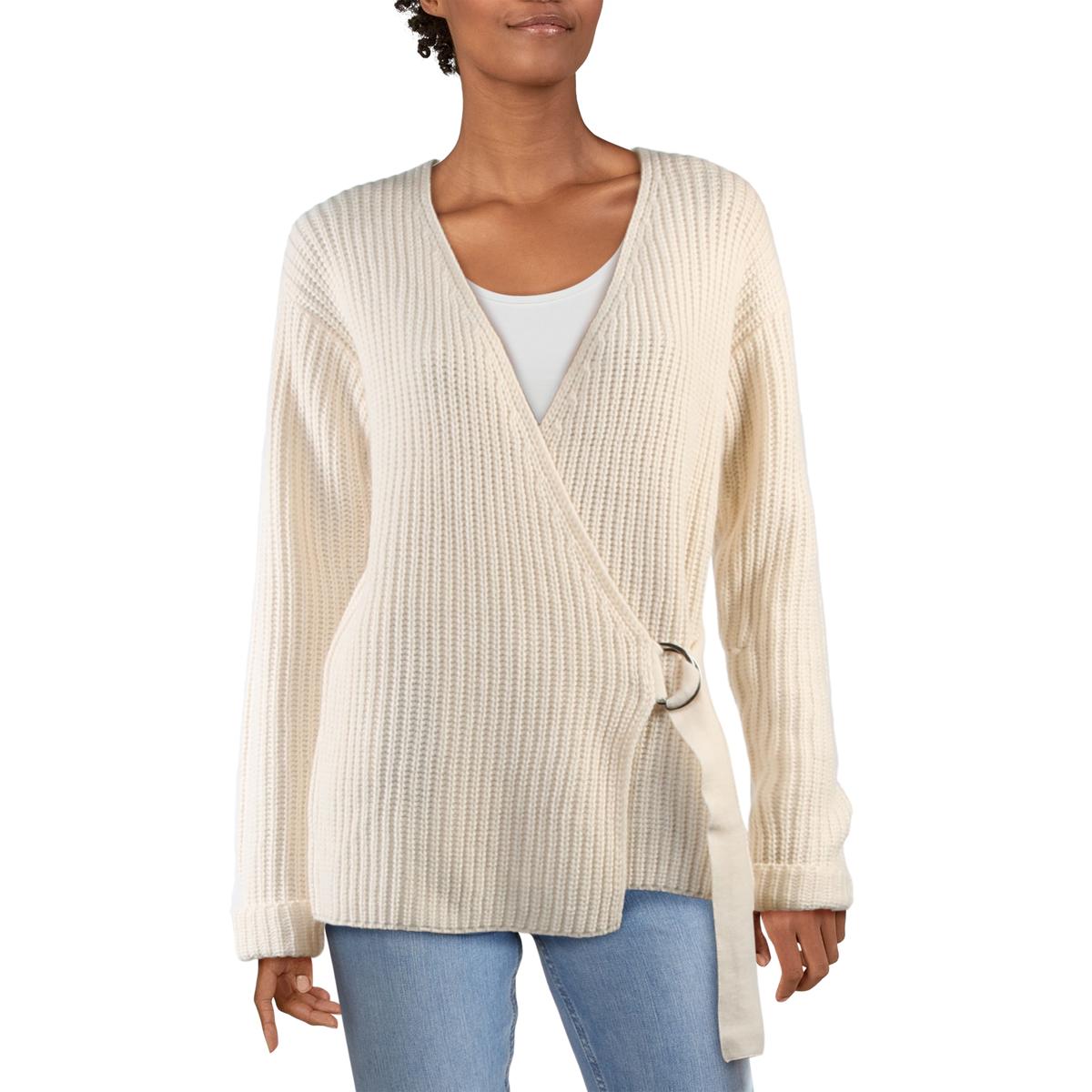 Matty M Womens Knit Long Sleeves V-Neck Wrap Sweater Top BHFO 9985 | eBay