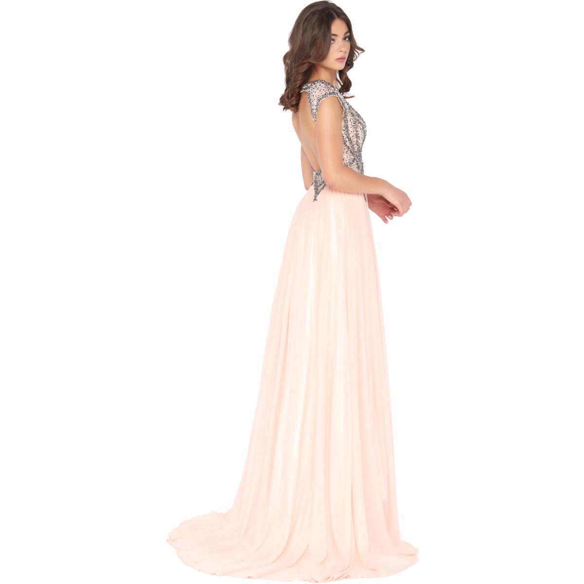 mac duggal cap sleeve gown