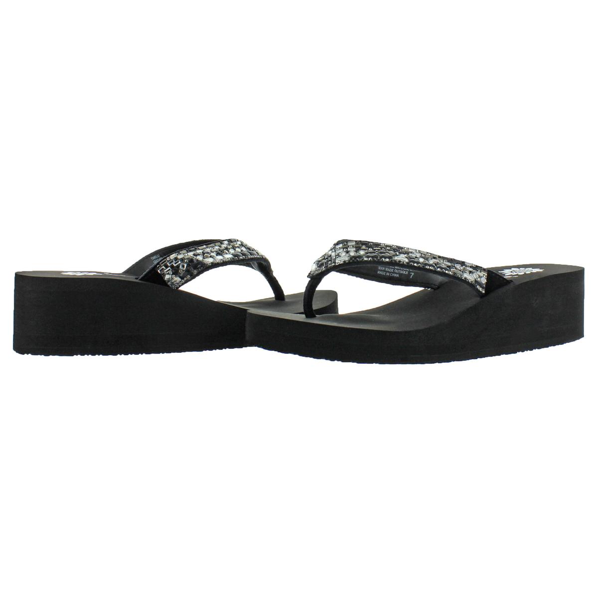 Yellow Box Women's Tinelli Rhinestone EVA Wedge Thong Sandals | eBay