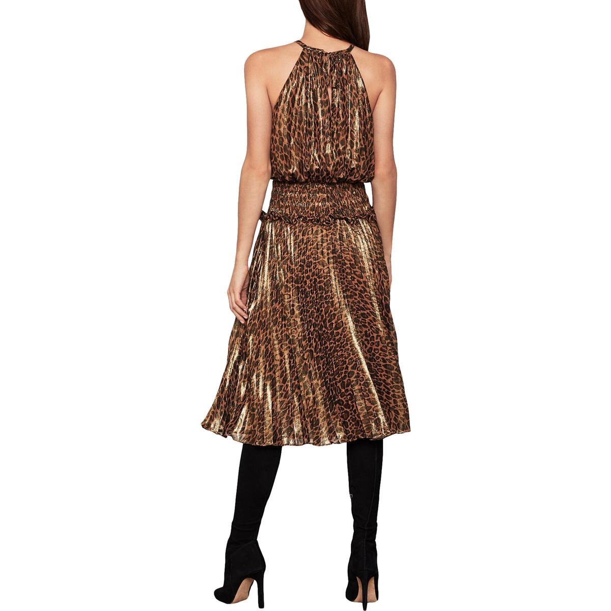 bcbgmaxazria metallic midi dress