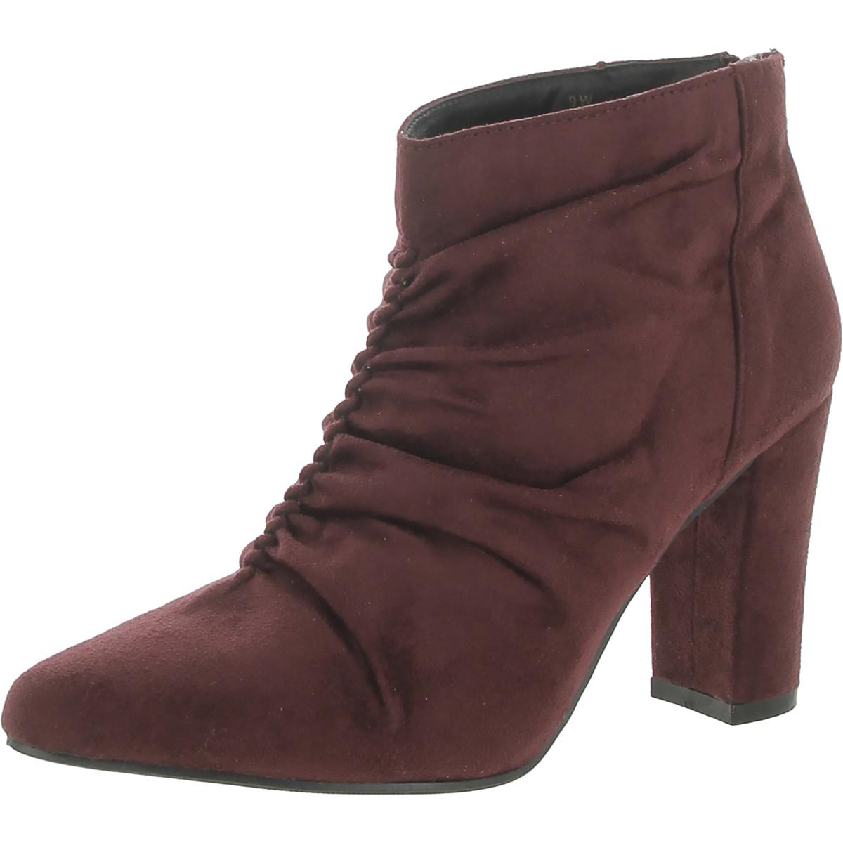 Женские ботильоны из искусственной замши Beacon Kristen красного цвета шириной 9 см C D W BHFO 7126 2190₽