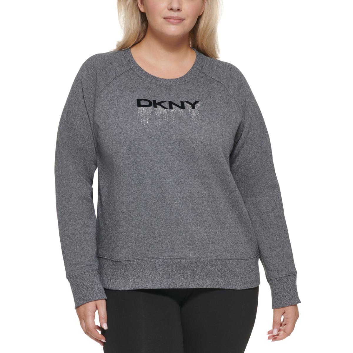 DKNY Sport Womens Fleece Embellished Comfy Sweatshirt Loungewear Plus ...