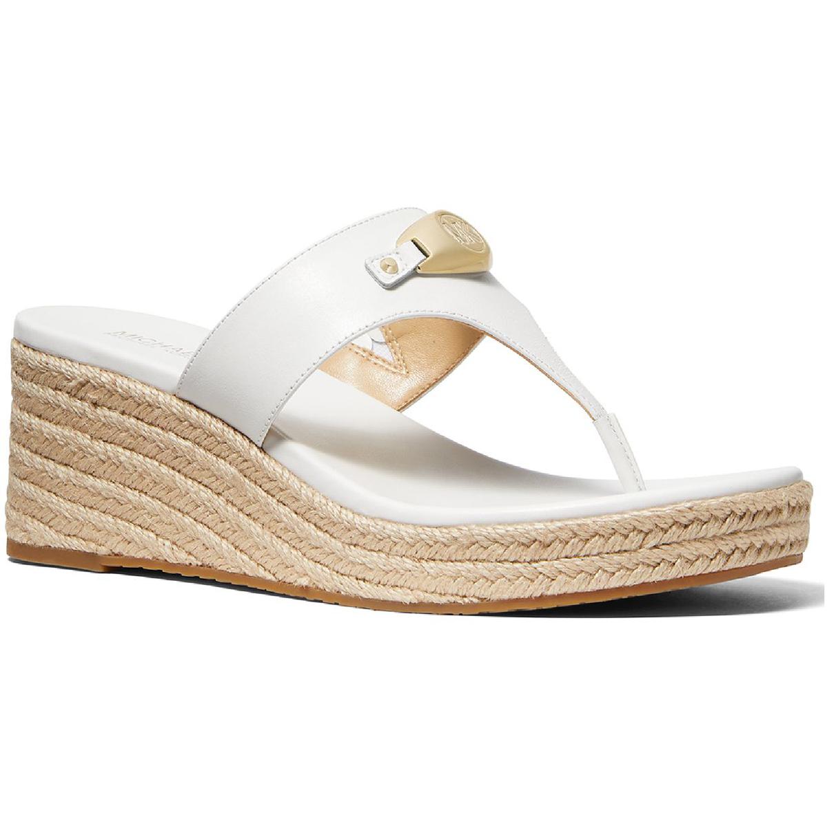 Michael Kors Tilly Womens Leather Slides Thong Sandals