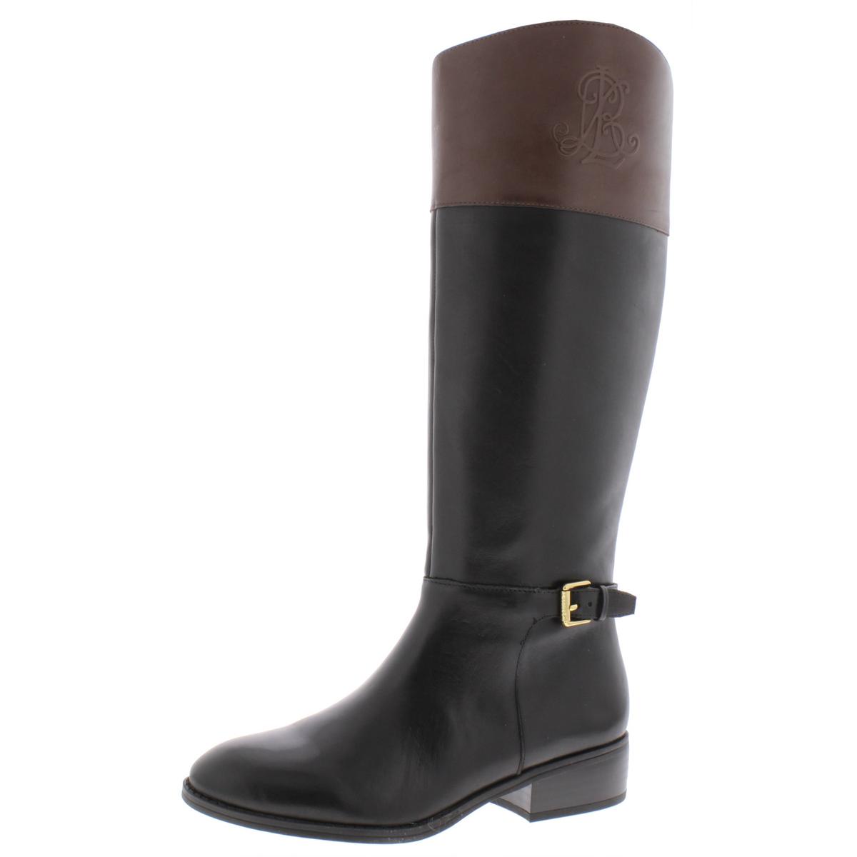 Lauren Ralph Lauren Womens Madisen Black Riding Boots 6.5 Medium (B,M ...