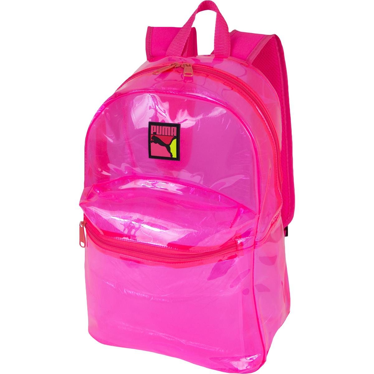 Puma Womens Pink Clear Quick Access Portable Backpack Large BHFO 2110 ...