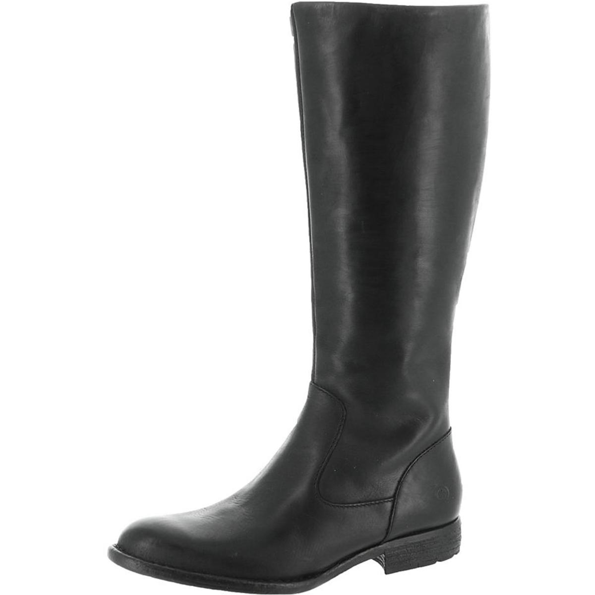 Born Womens North Black Leather Knee-High Boots Shoes 8.5 Medium (B,M ...