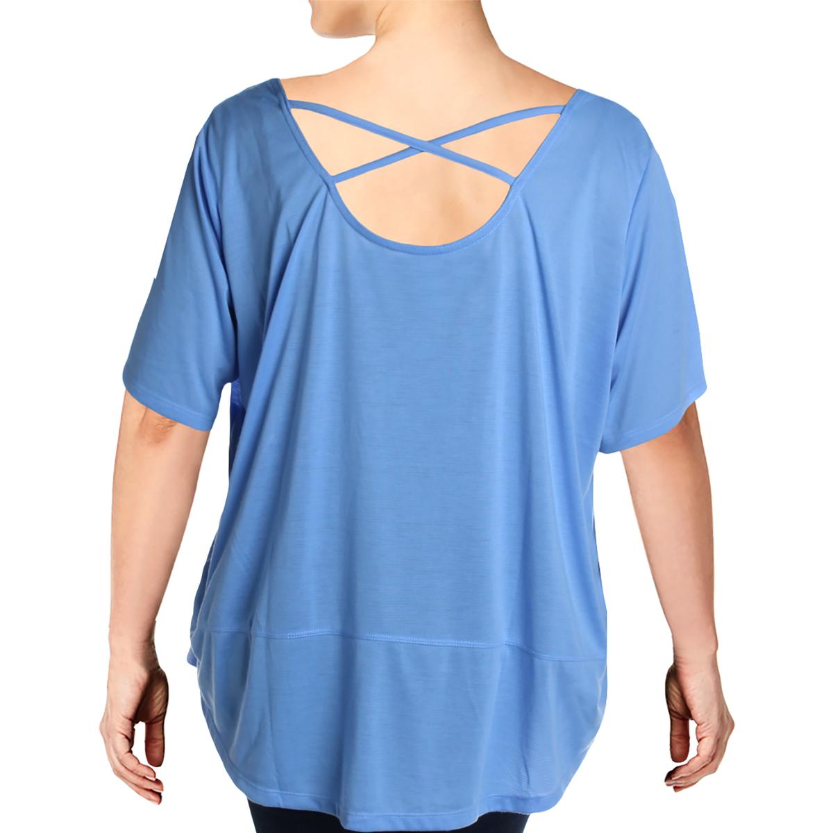 Columbia Sportswear Womens Blue Short Sleeve Tee T-Shirt Top Plus 3X