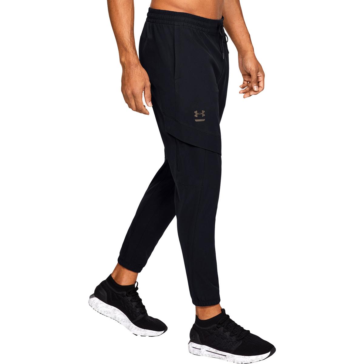 Under Armour Mens Black Fitted Work-Out Gym-Wear Cargo Pants XL BHFO ...