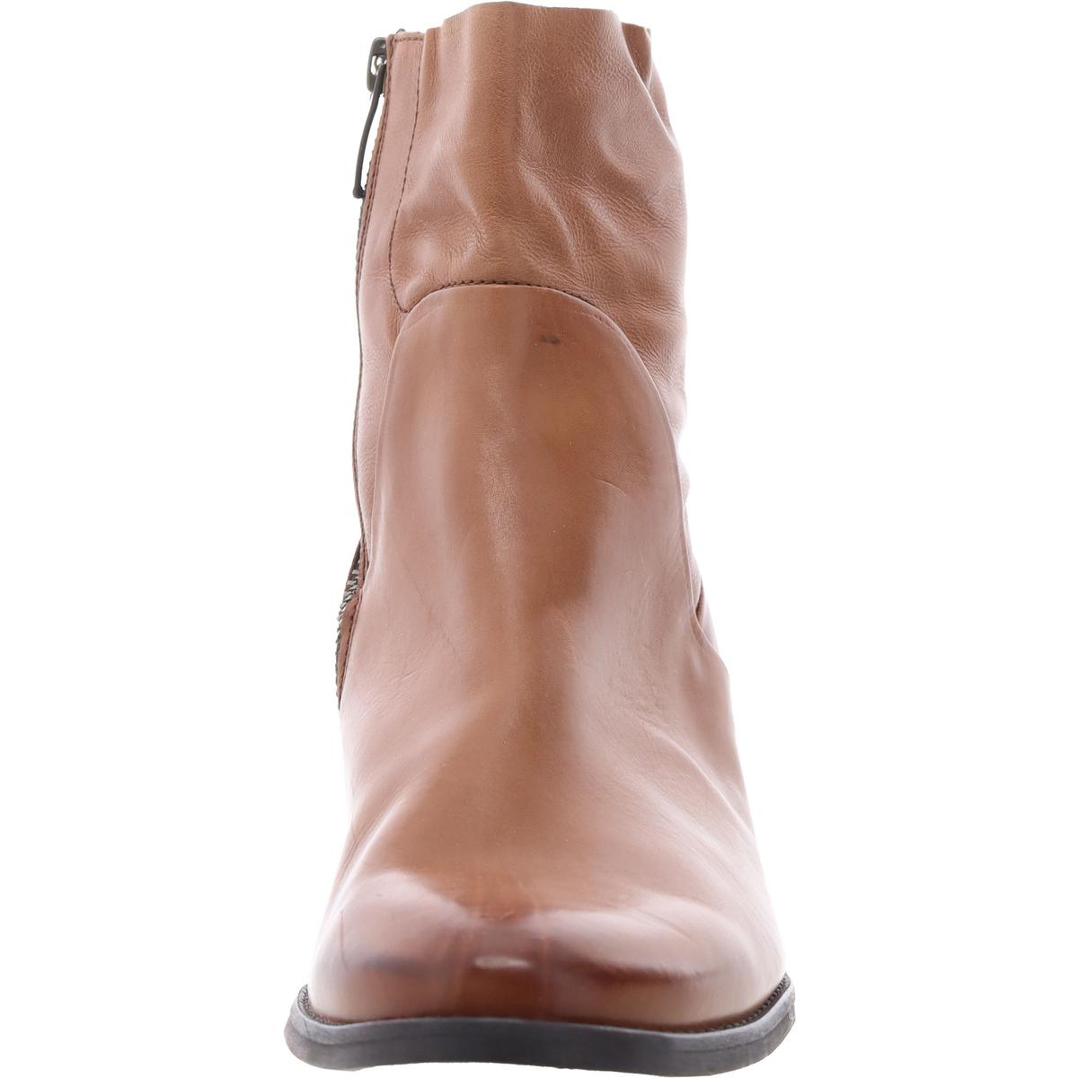 Paul Green Womens Leather Block Heel Booties Ankle Boots Shoes BHFO 6068 - Picture 6 of 6