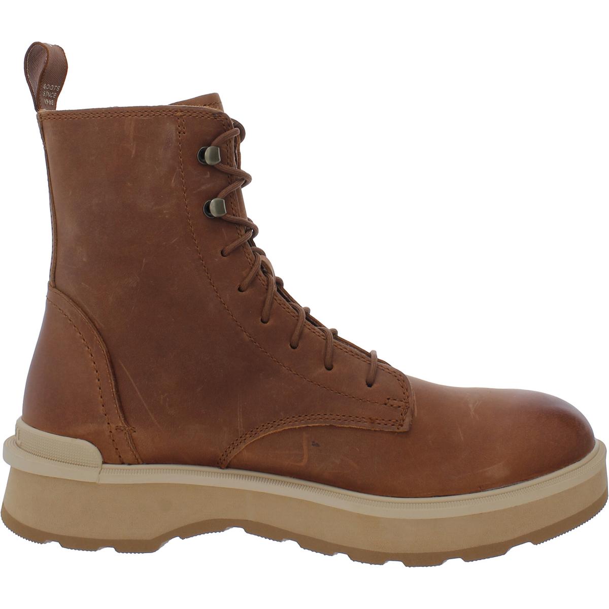 Sorel Womens Hi-Line Lace Brown Leather Booties Shoes 8