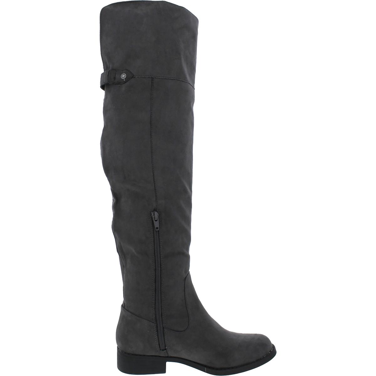 Sun + Stone Womens Faux Leather Wide Calf Over-The-Knee Boots