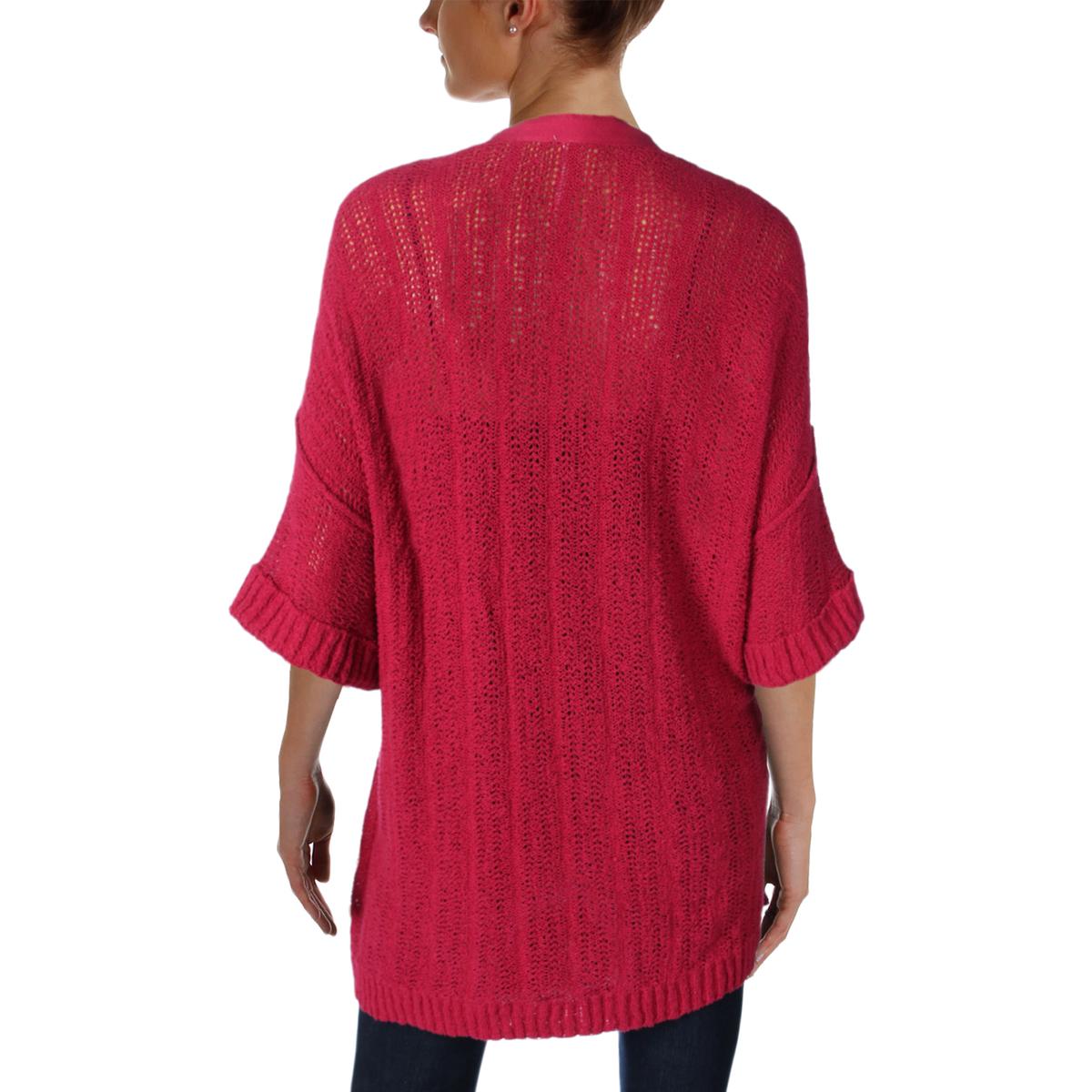 Free People Womens Pink Knit Short Sleeves Cardigan Sweater XS BHFO ...