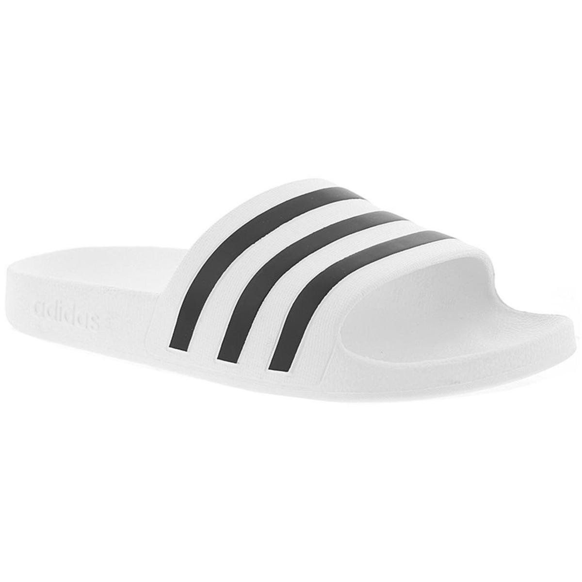 adidas adilette aqua slides women's white