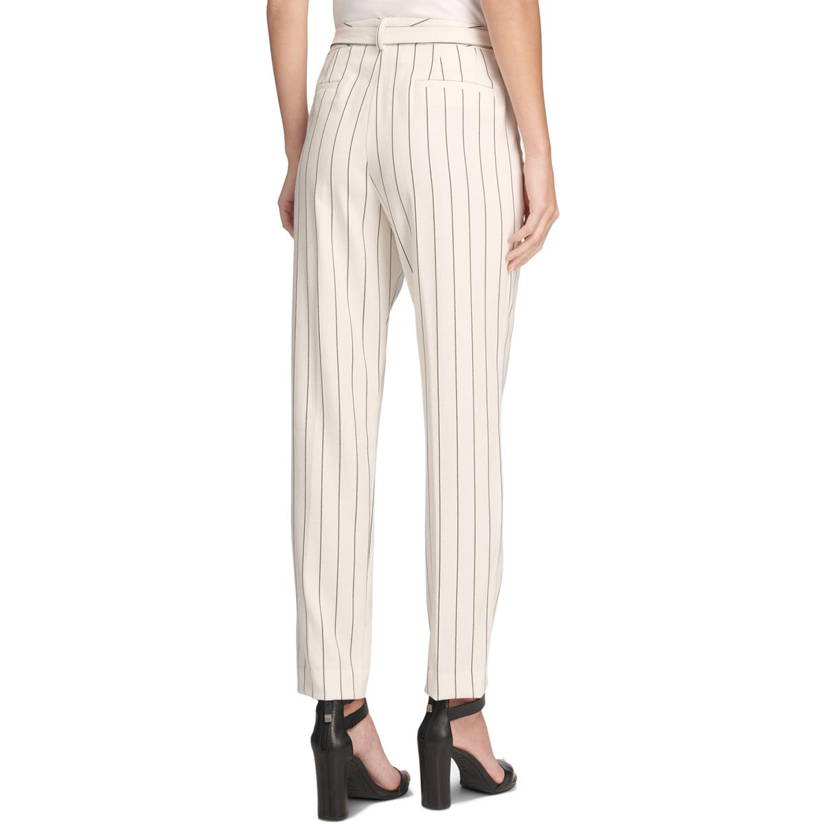 pinstripe ankle pants