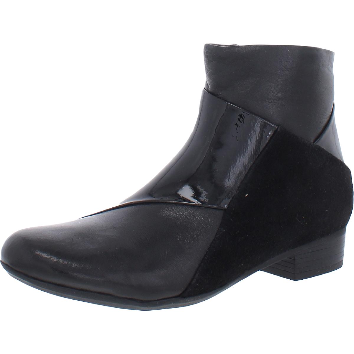 Trotters Womens Maci Leather Patent Zipper Ankle Boots Shoes BHFO 2021 - Picture 6 of 11