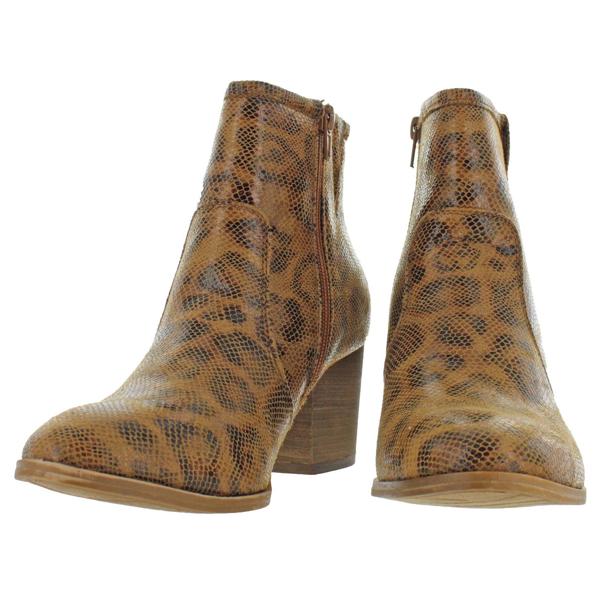 block heel snake skin boots