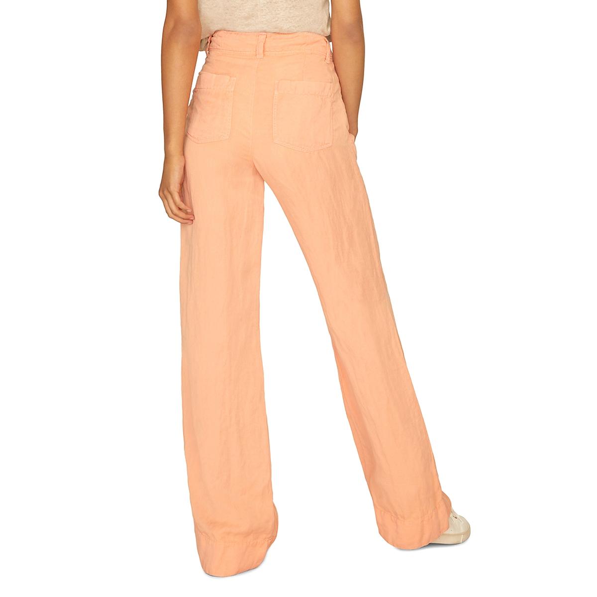 orange linen pants