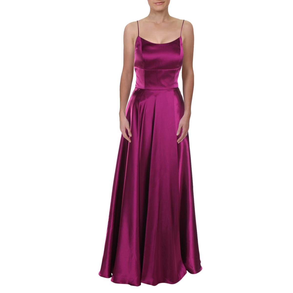 Betsy & Adam Womens Pink Satin Crisscross Evening Dress 0 BHFO 8449 | EBay