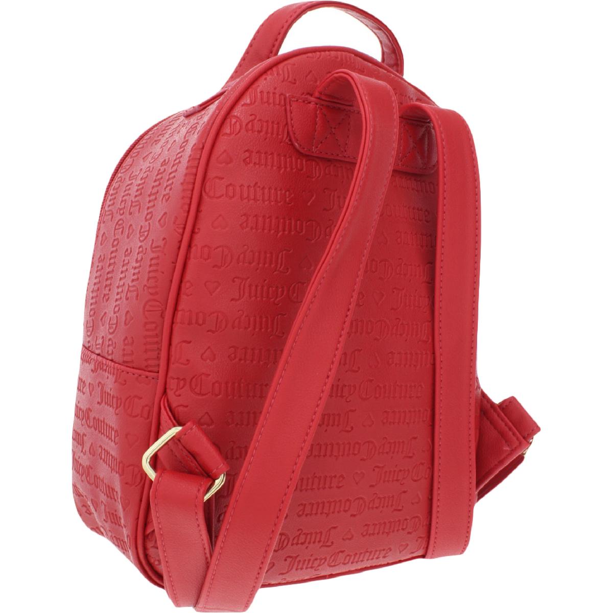 Juicy Couture Love Lock Women's Embossed Faux Leather Adjustable Backpack