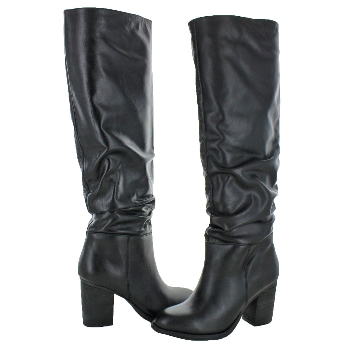 Steve Madden Womens Lux Black Knee-High Boots Shoes 10 Medium (B,M ...