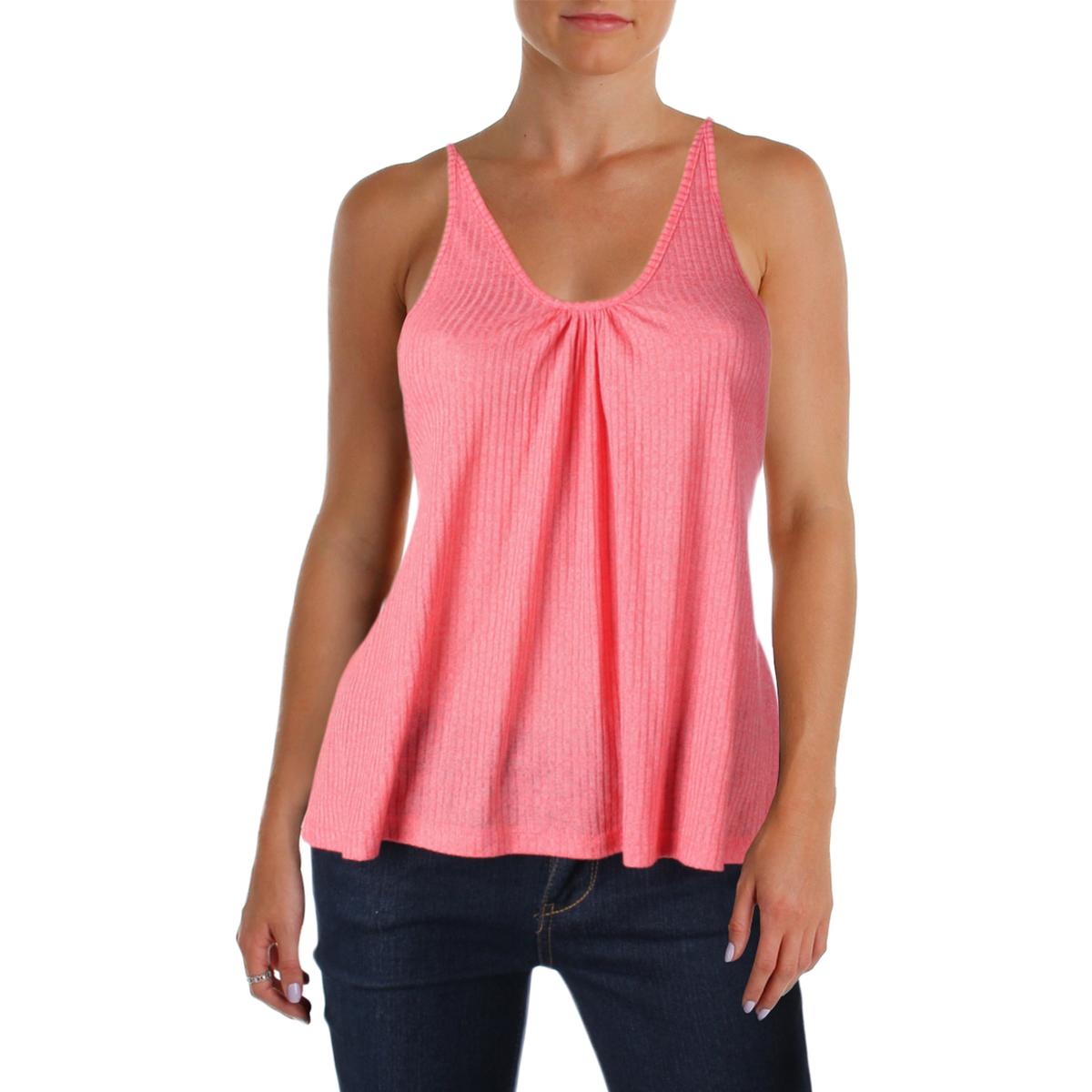 Intimately Free People Womens Wear Me Now Pink Ribbed Knit Tank Top ...