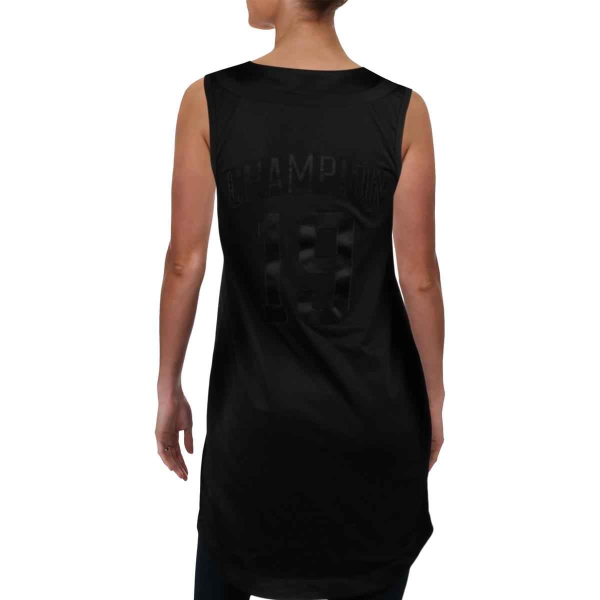 Champion Womens Black Baseball Jersey Fitness Dress Athletic S BHFO