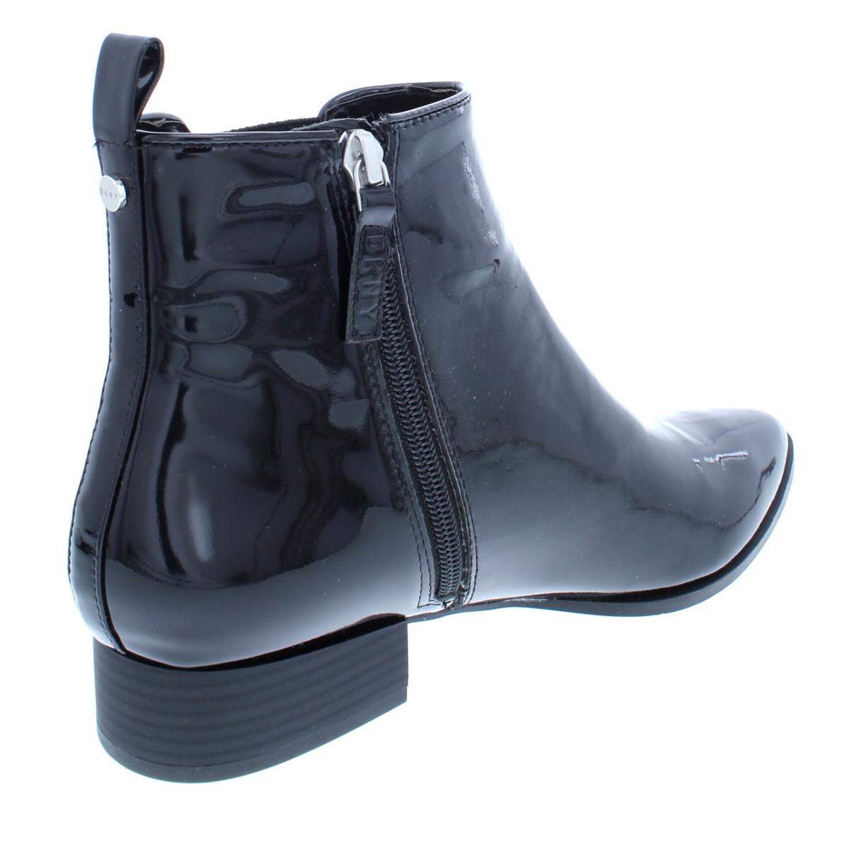 patent leather ankle booties