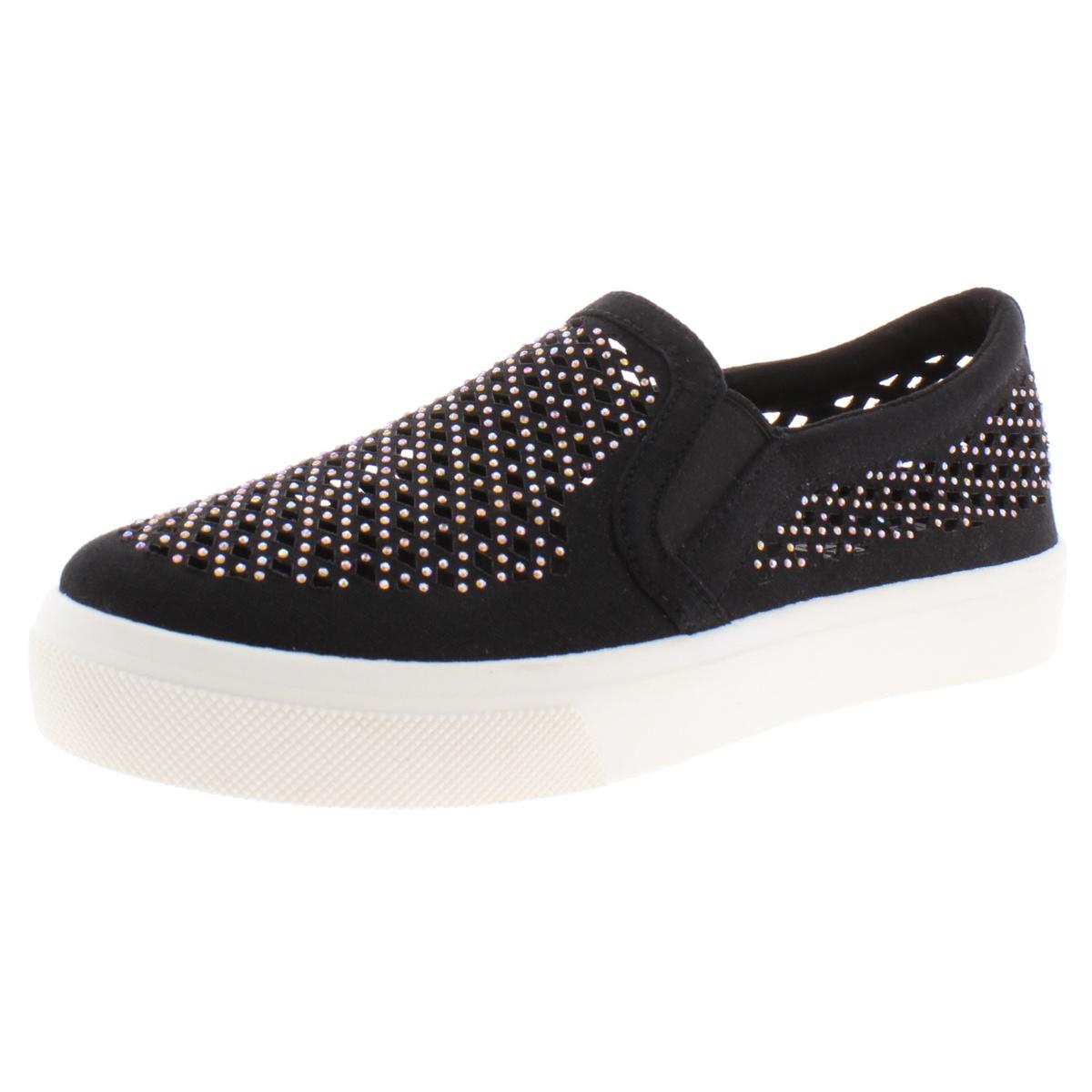 Skechers Womens Diamond Gal Black Slip-On Sneakers 8 Medium (B,M) BHFO ...