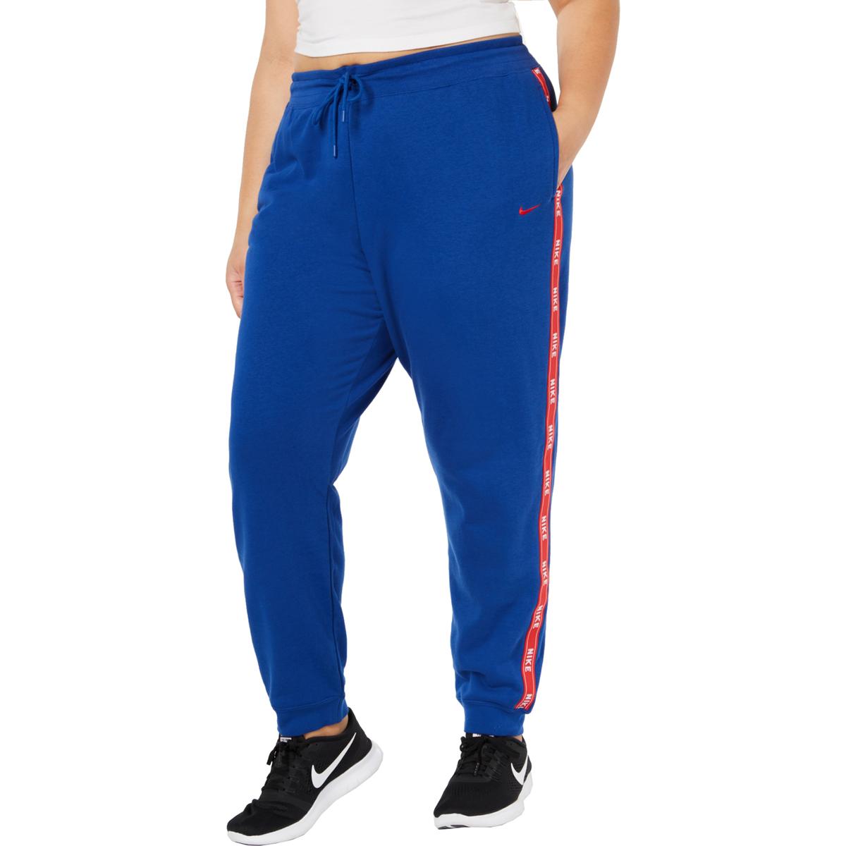 Nike Womens Blue Logo Sweat Sportswear Jogger Pants Plus 2X BHFO 6412 ...